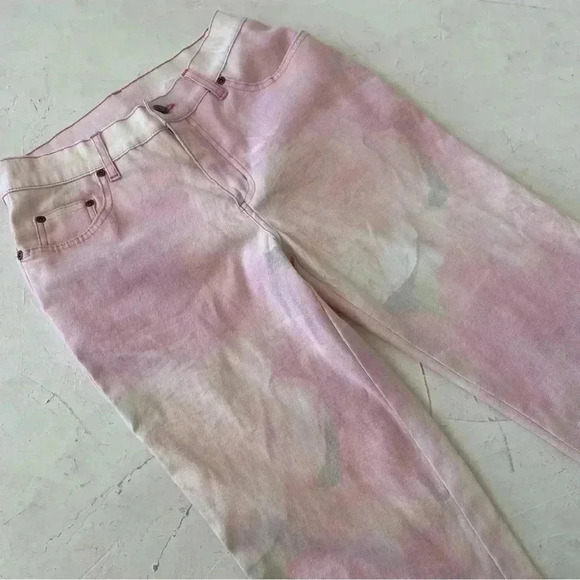 Vintage Jeanology Newport News Jeans Artsy Ombre Multicolor Vintage Y2K Size 6 - Picture 9 of 12